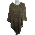 Knitted Acrylic Wholesale Poncho for Women